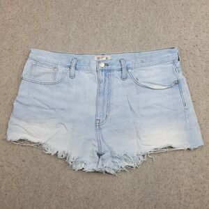 Madewell Relaxed Denim Shorts Womens 32 Blue Light Wash‎ Denim Cut Off Bermuda